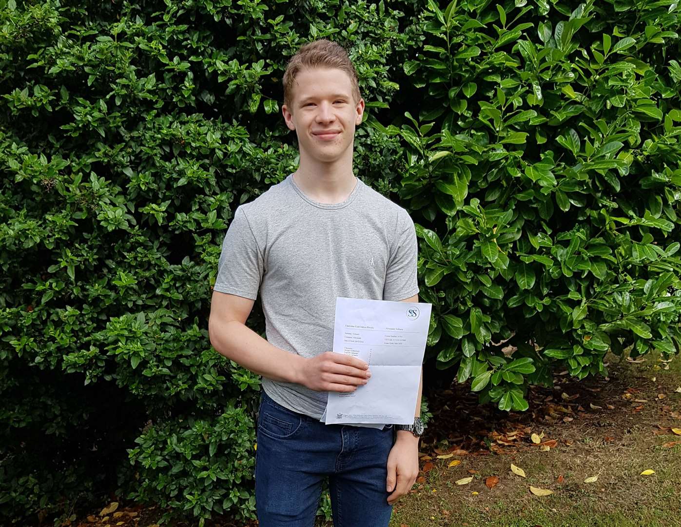 Alex Tolhurst from Sutton Valence School received nine 9s and two 7s