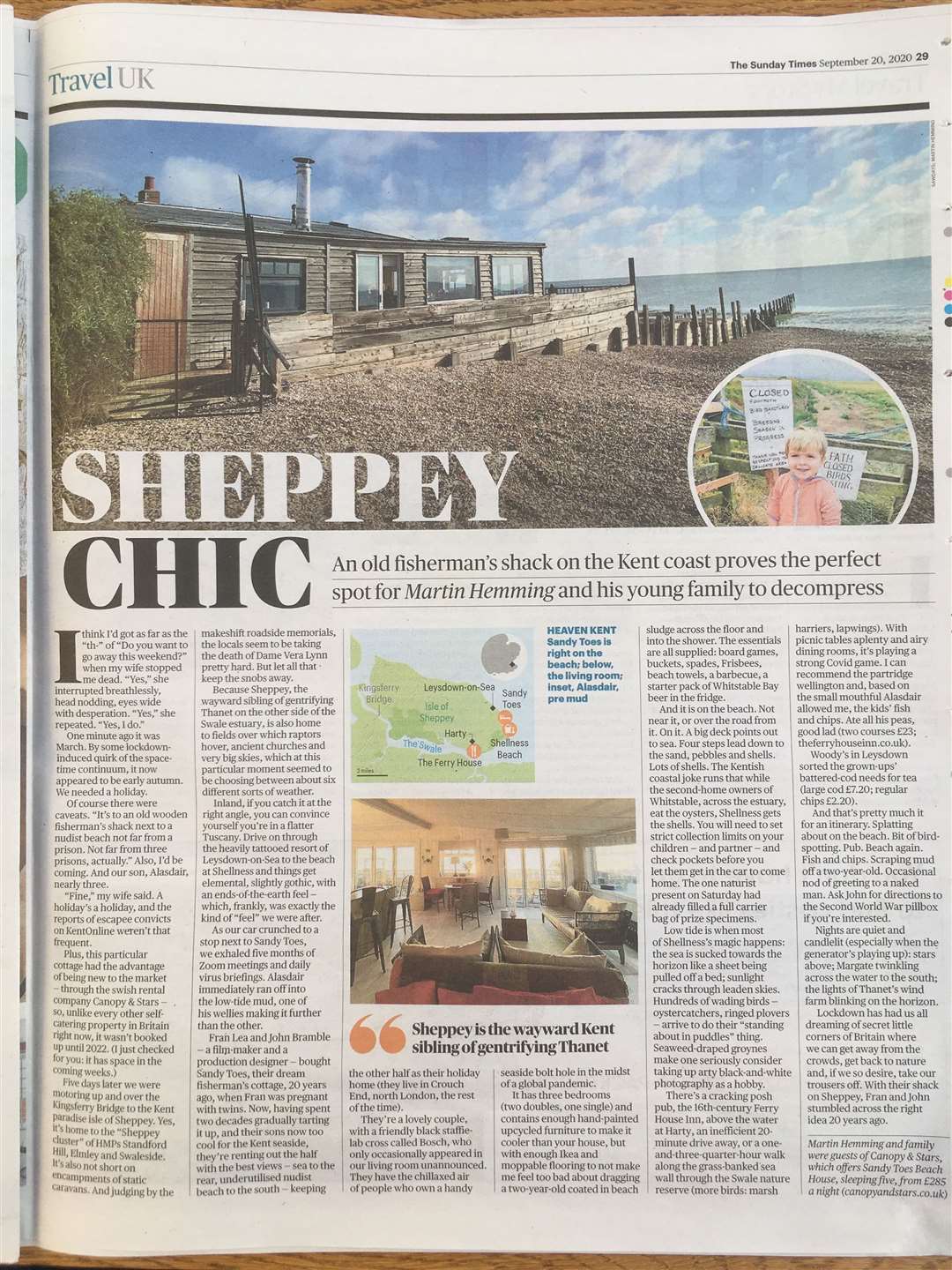 Sheppey Chic - feature on the Isle of Sheppey in the Sunday Times