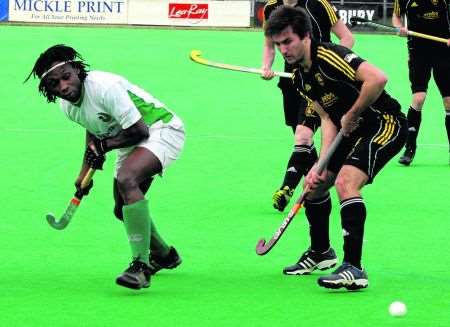 Canterbury player-coach Kwan Browne in action against Beeston