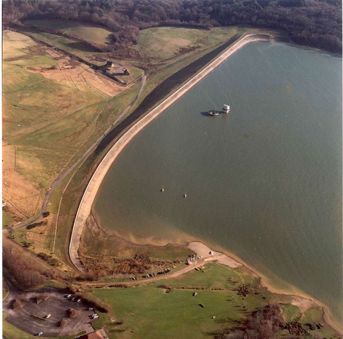 Bewl Water pictured 10 years after its completion in the mid-70s. Picture: Sealand Aerial Photography