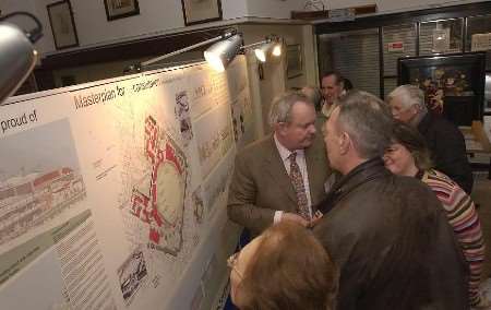 CLOSE INSPECTION: Local residents look at the proposals in detail