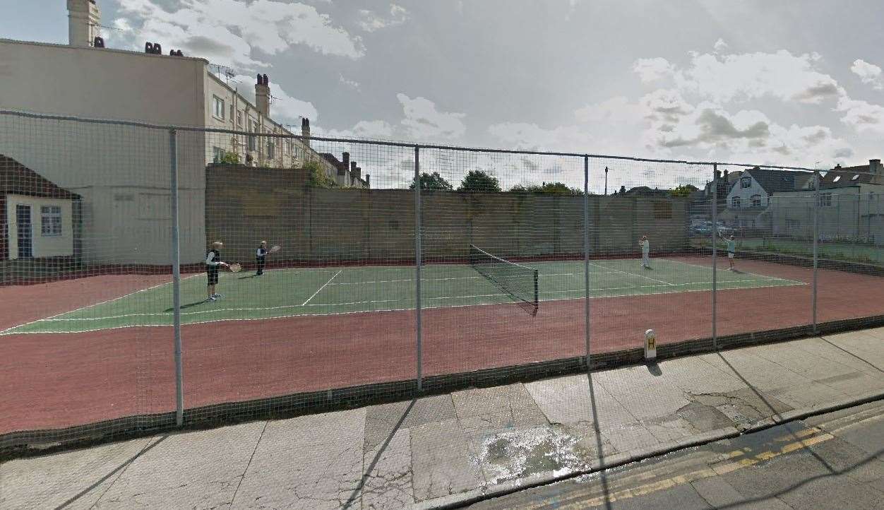 The tennis courts in St Annes Road