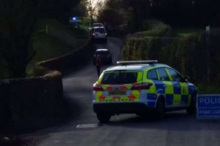 The crash happened in Plaxtol just after 5pm yesterday. Picture: Jessica Fulford