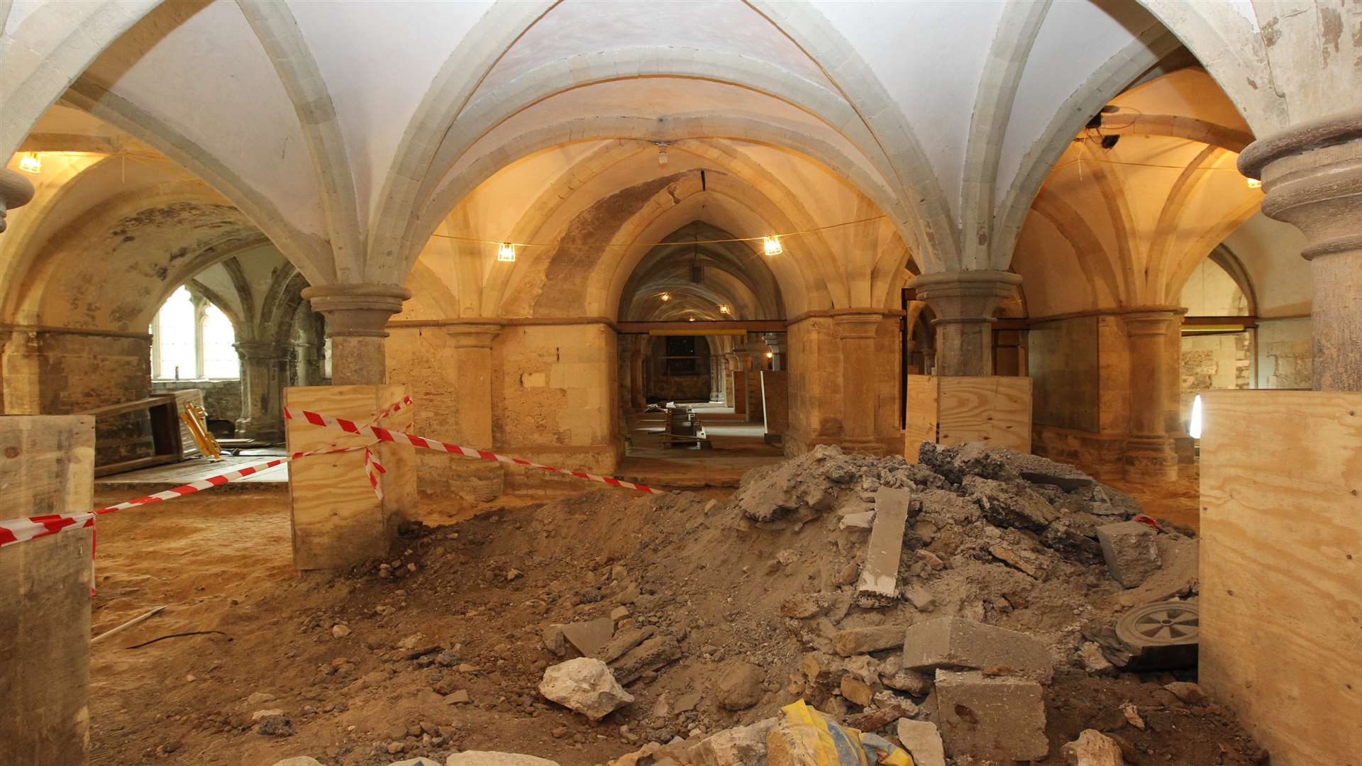The crypt during excavation work last year