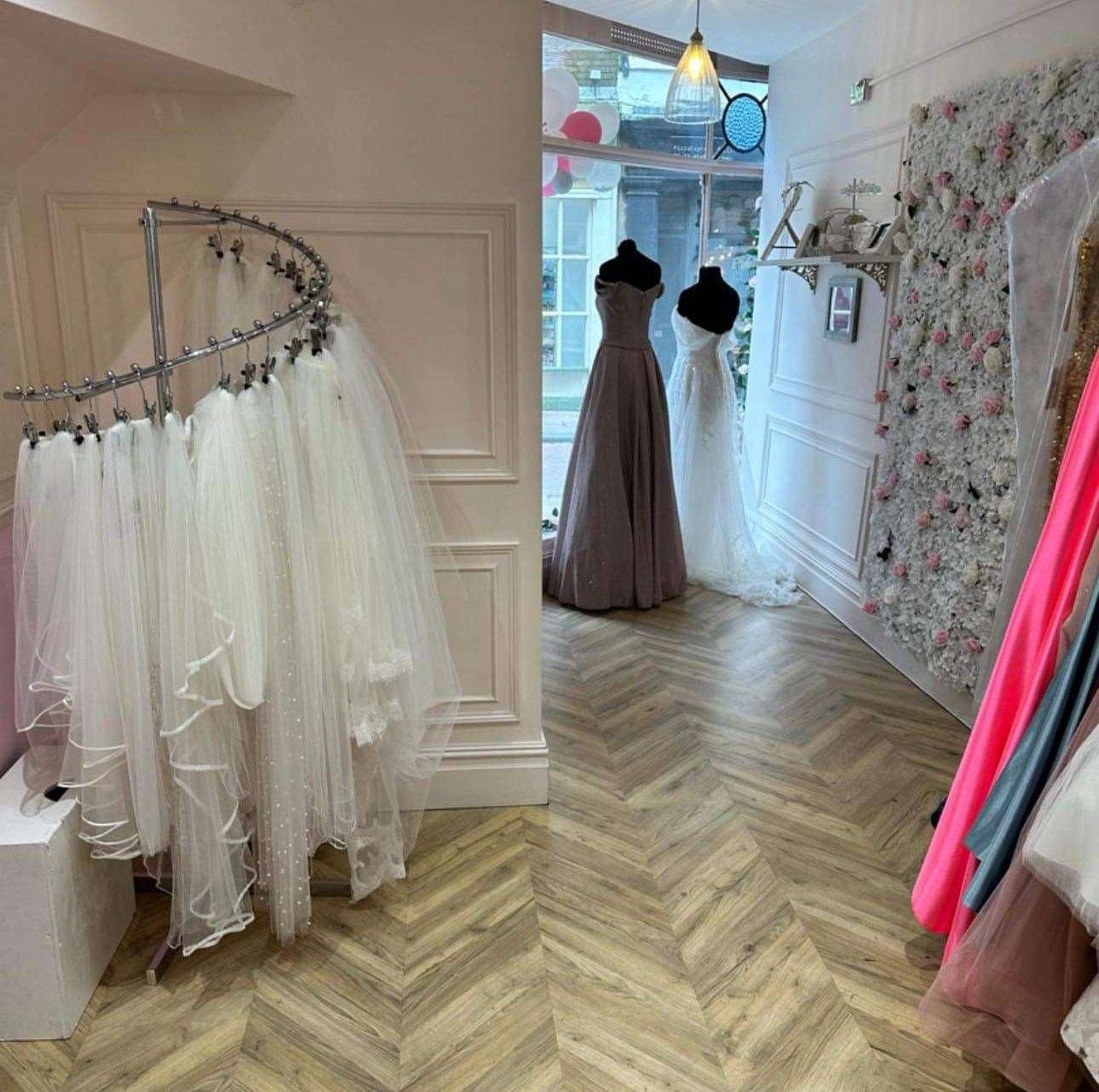 Inside the new bridal boutique. Picture: Linda Quayle