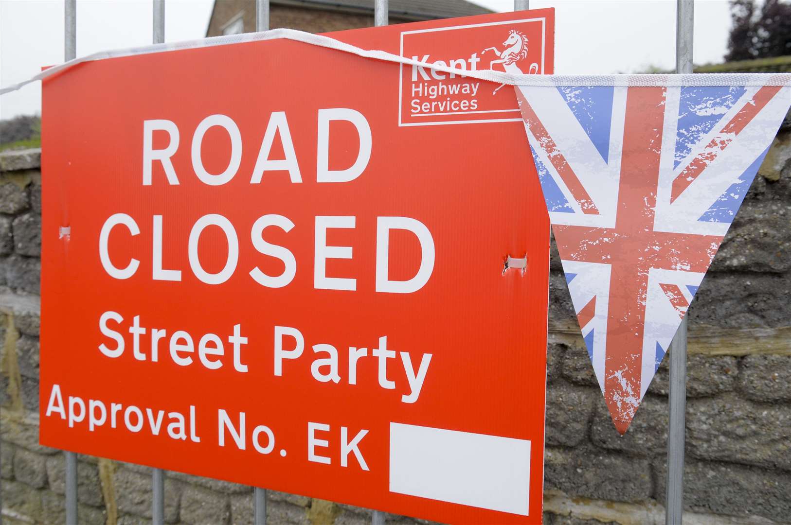 A sign at the street party held in Playstool Close, Newington. Picture: Andy Payton