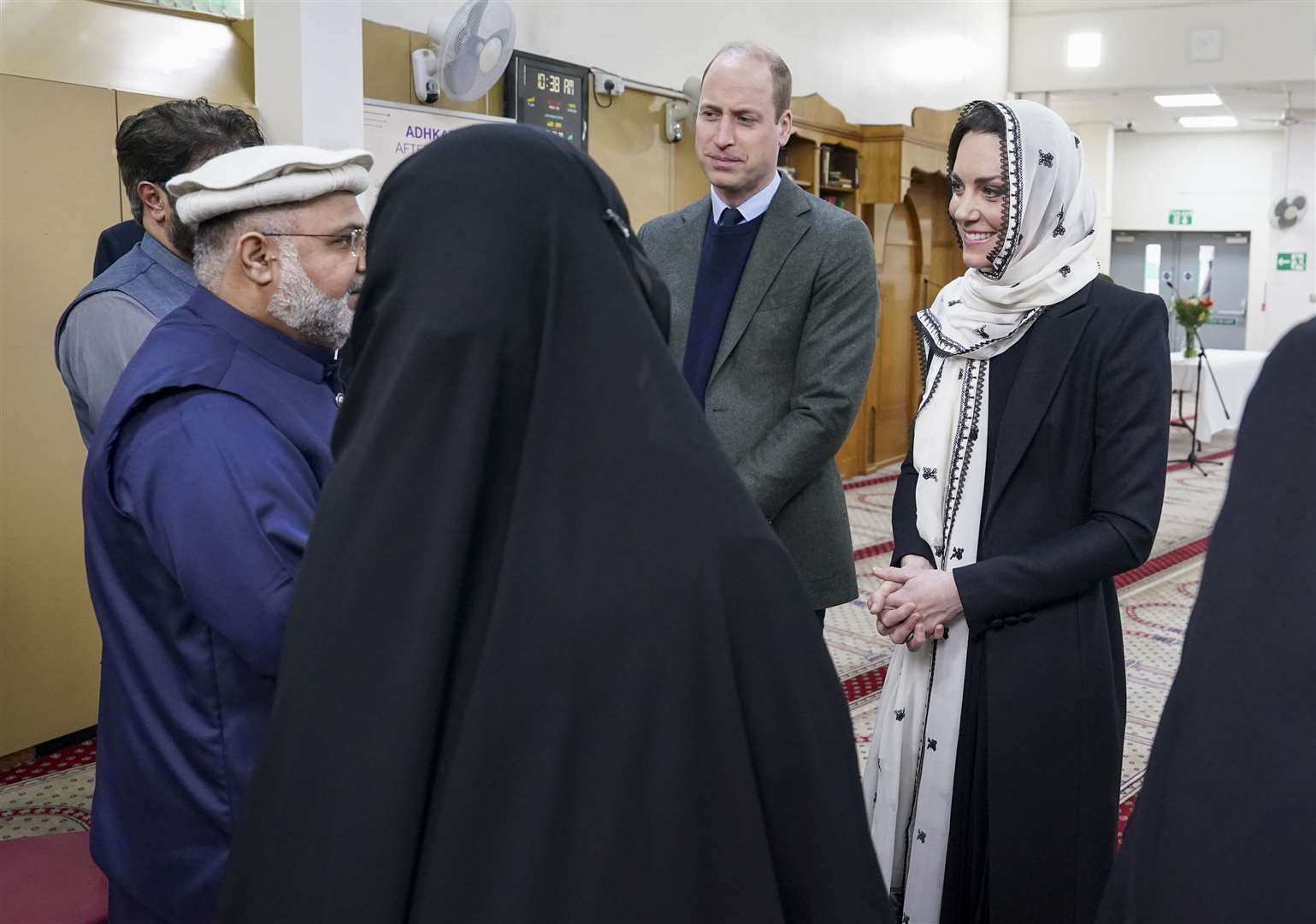 The Prince and Princess of Wales during a visit to the Hayes Muslim Centre in west London (Arthur Edwards/The Sun/PA)