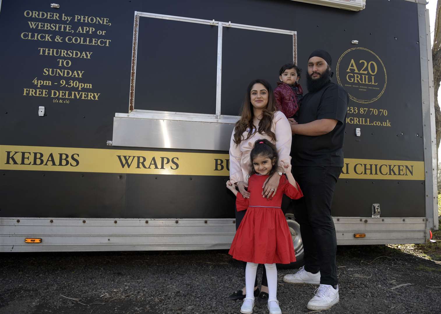 Owner Aman Hundal with his wife Jas and family. Pictures: Barry Goodwin