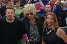 Sir Bob Geldof and Eddie Izzard at the rally