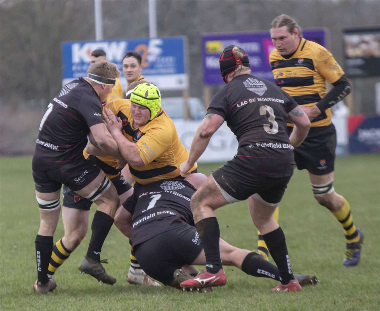 Canterbury's Will McColl shows strength against Rochford Hundred. Picture: Phillipa Hilton