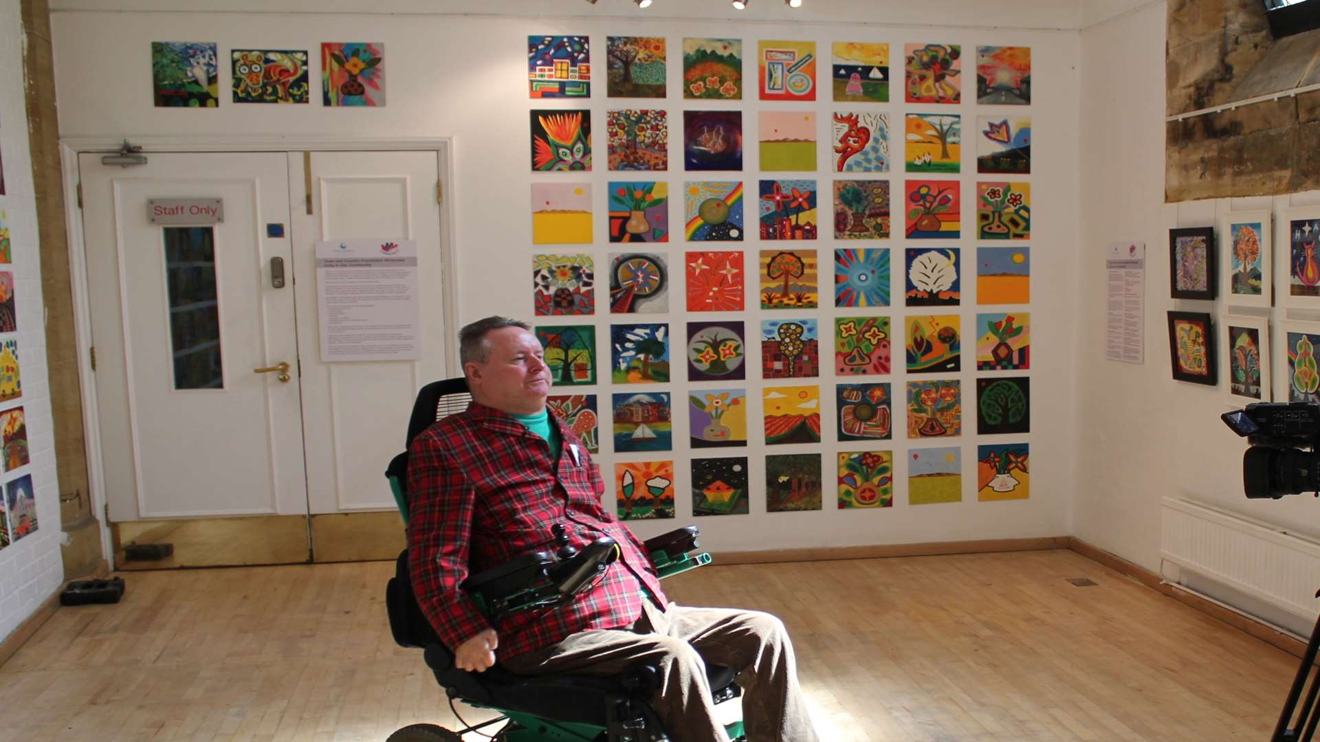 Roger Pedrick also unveiled an exhibition at the Trinity Theatre last year