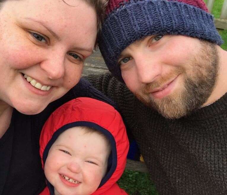 Julia and Jon with their two-year-old daughter Ruby