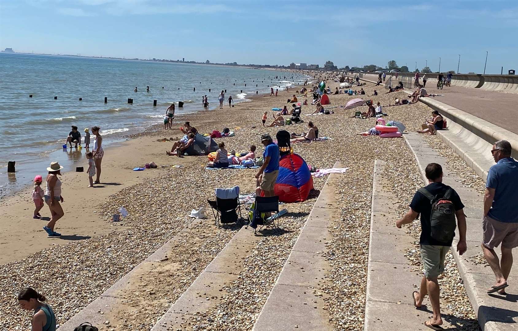 Dymchurch beach is hugely popular with families and holidaymakers in the summer months