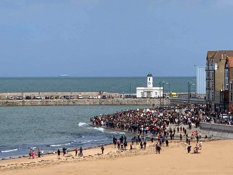 Hundreds of people have turned out today to march in Margate. Picture: Thanet from my Perspective