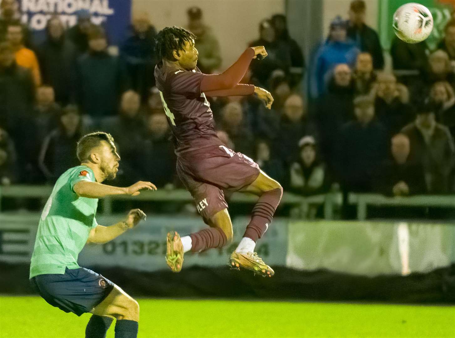 Dartford's Malachi Napa in action against Ebbsfleet on New Year's Day. Picture: Ed Miller/EUFC