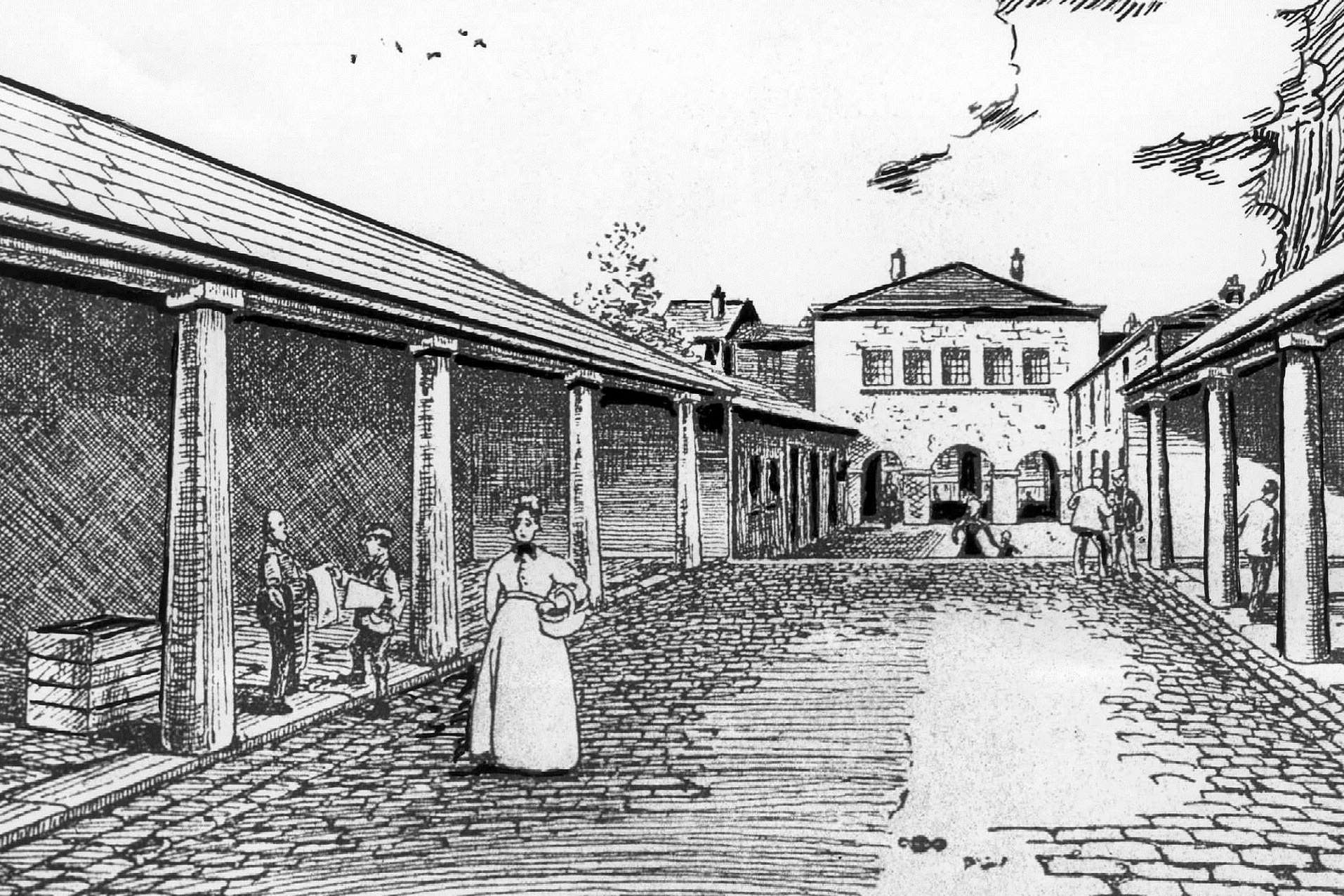 The first Gravesend market build in 1898.