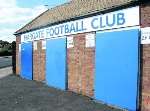 The entrance to Margate FC's Hartsdown Road ground