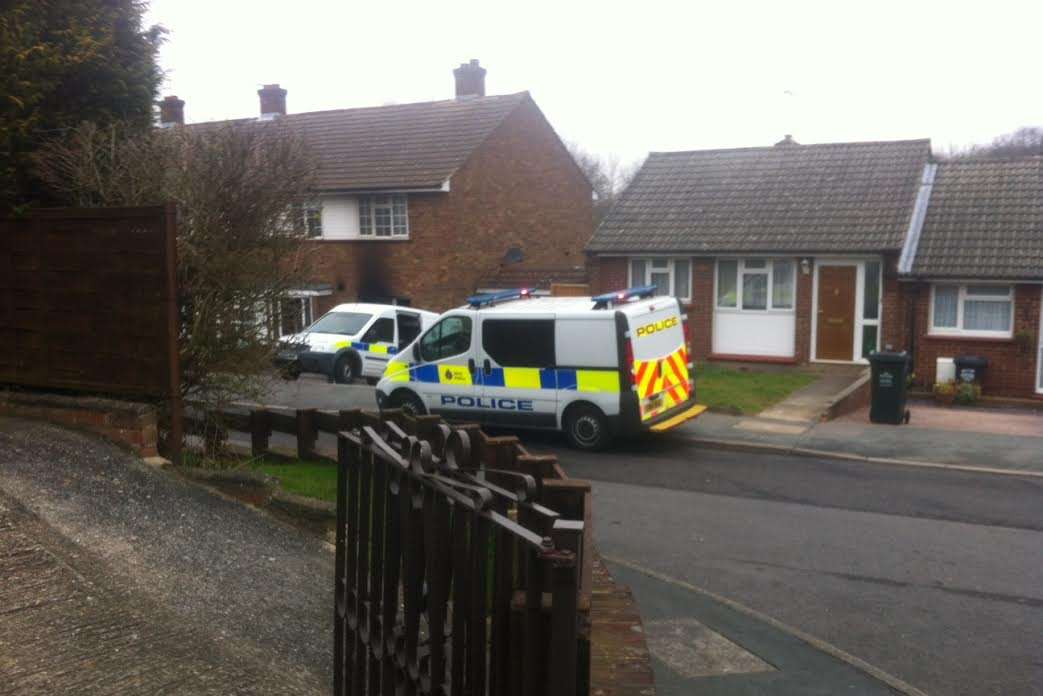 Police stationed outside the home this morning