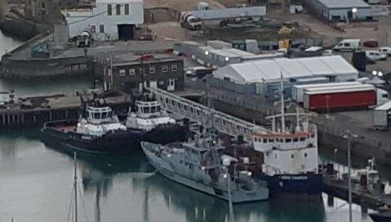 Police were called to Dover Western Docks
