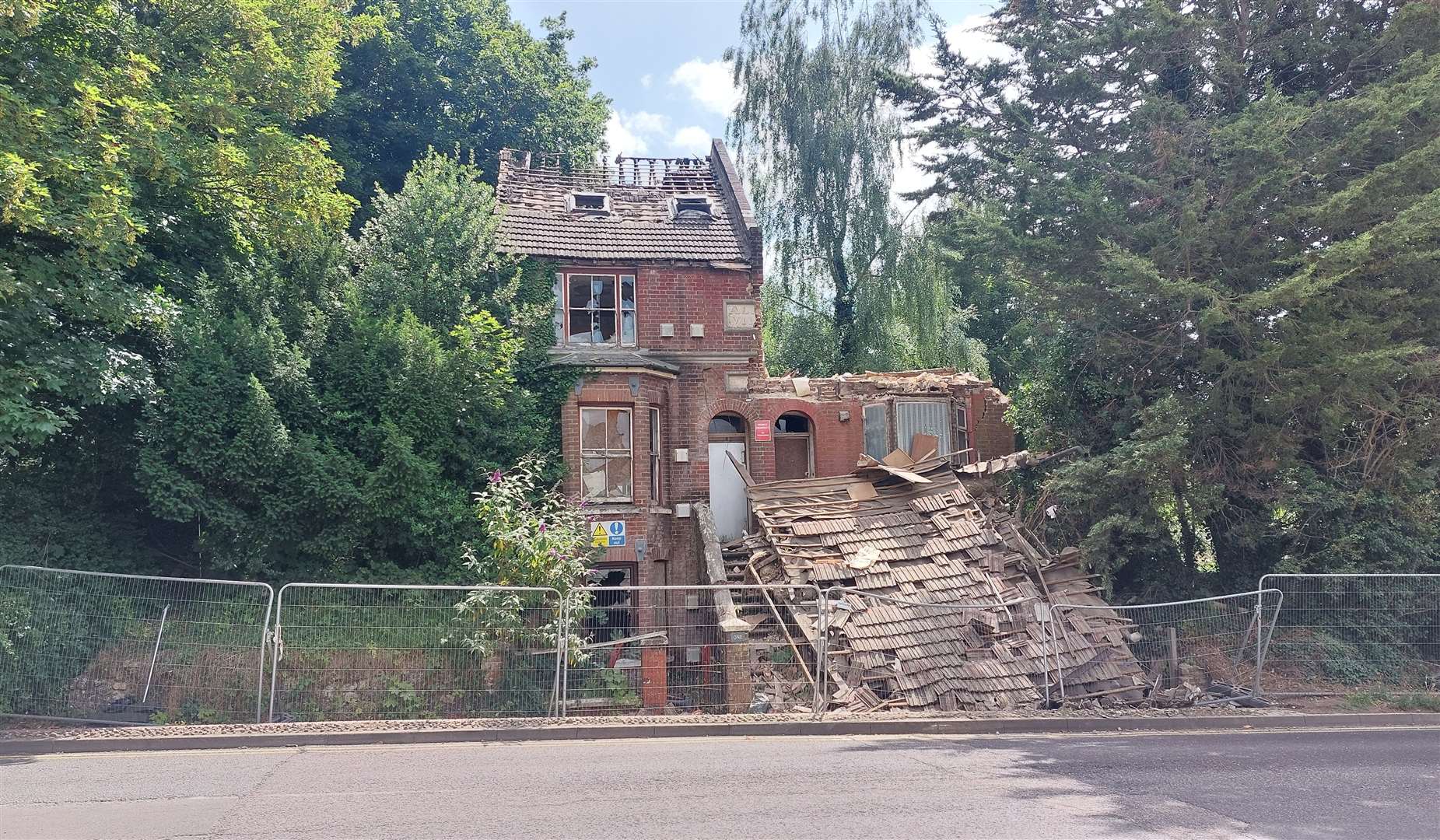 The demolition of Albert Villas started today