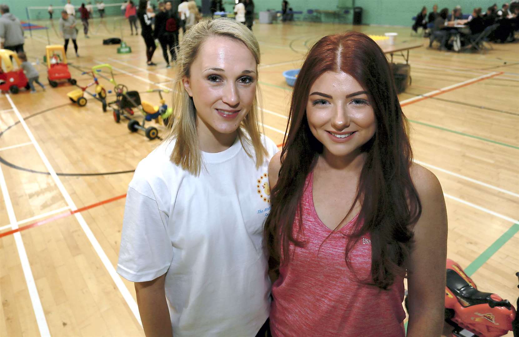 Event organiser Jennifer Hamer and Molly McLaren Foundation trustee Amy Lee at a sporty fundraising event in Medway Park, Gillingham