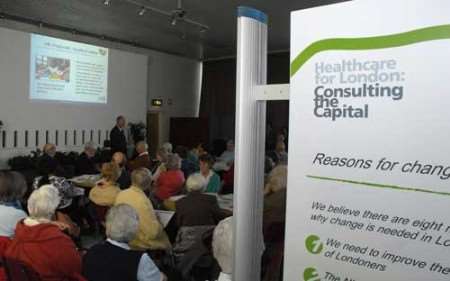 Health directors faced some tough questioning at the meeting. Picture: ANDREW CRITCHELL