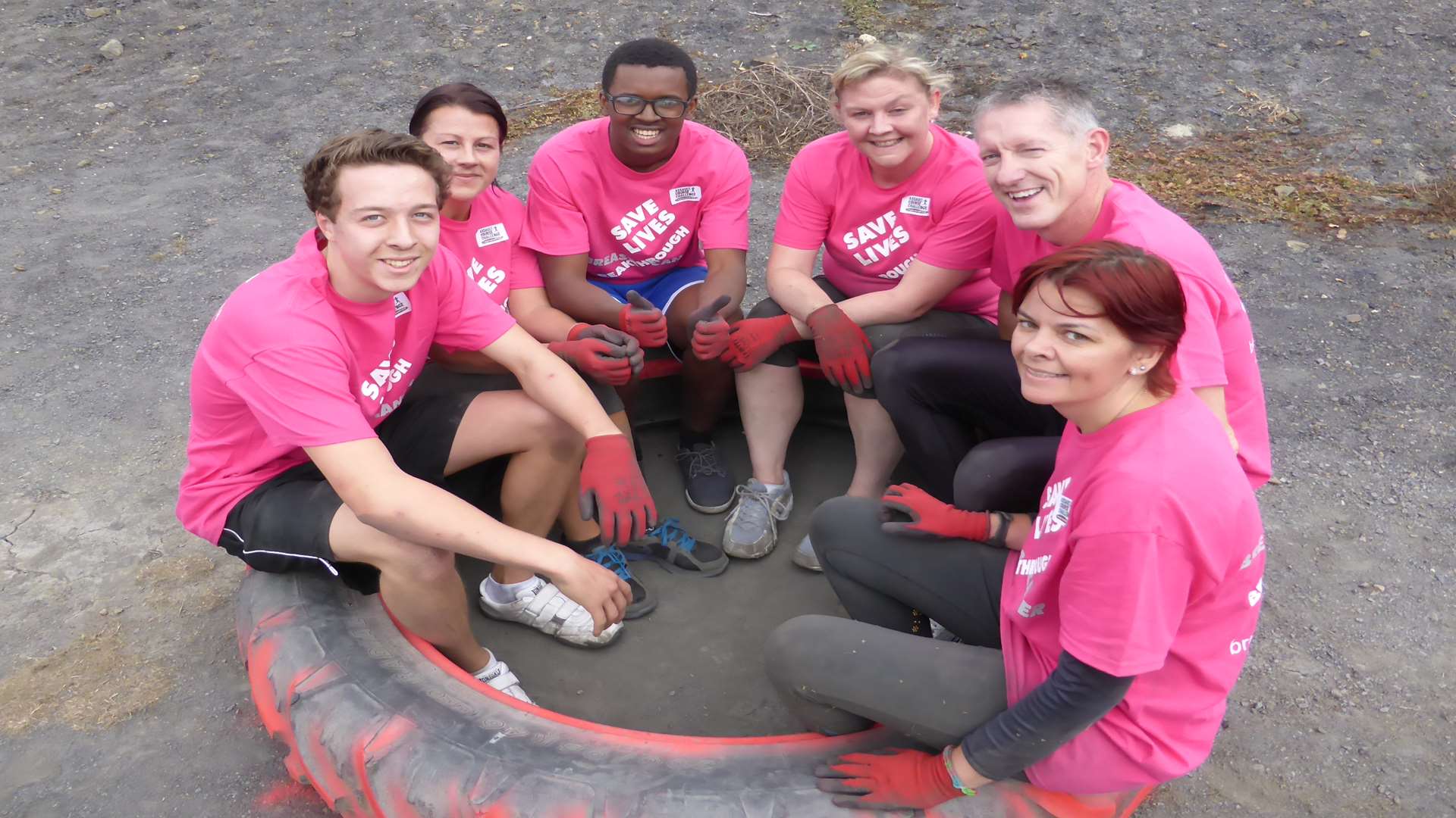 Team Half PFast of Deal raised the most funds for charity at the KM Assault Course Challenge on Saturday at Fowlmead Country Park. They were supporting Breakthrough Breast Cancer