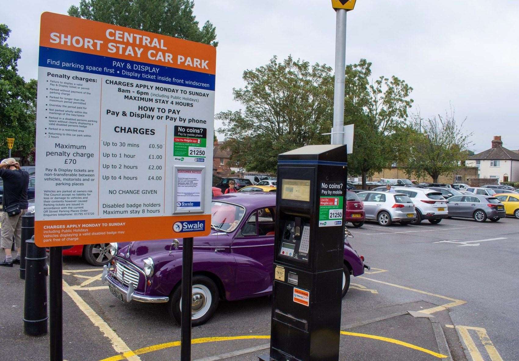 Central car park in Faversham could be one of the sites hit with a higher rate