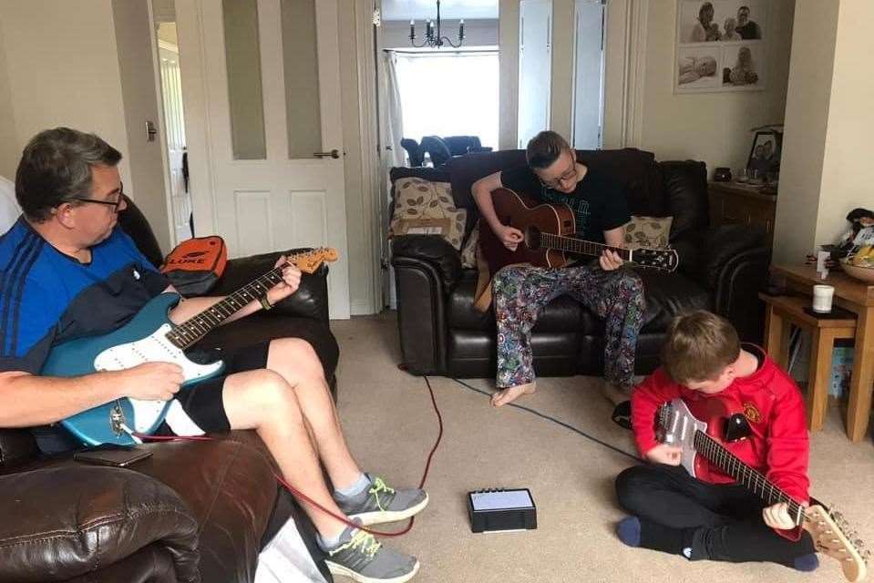 The Bunting family bonding over their lessons