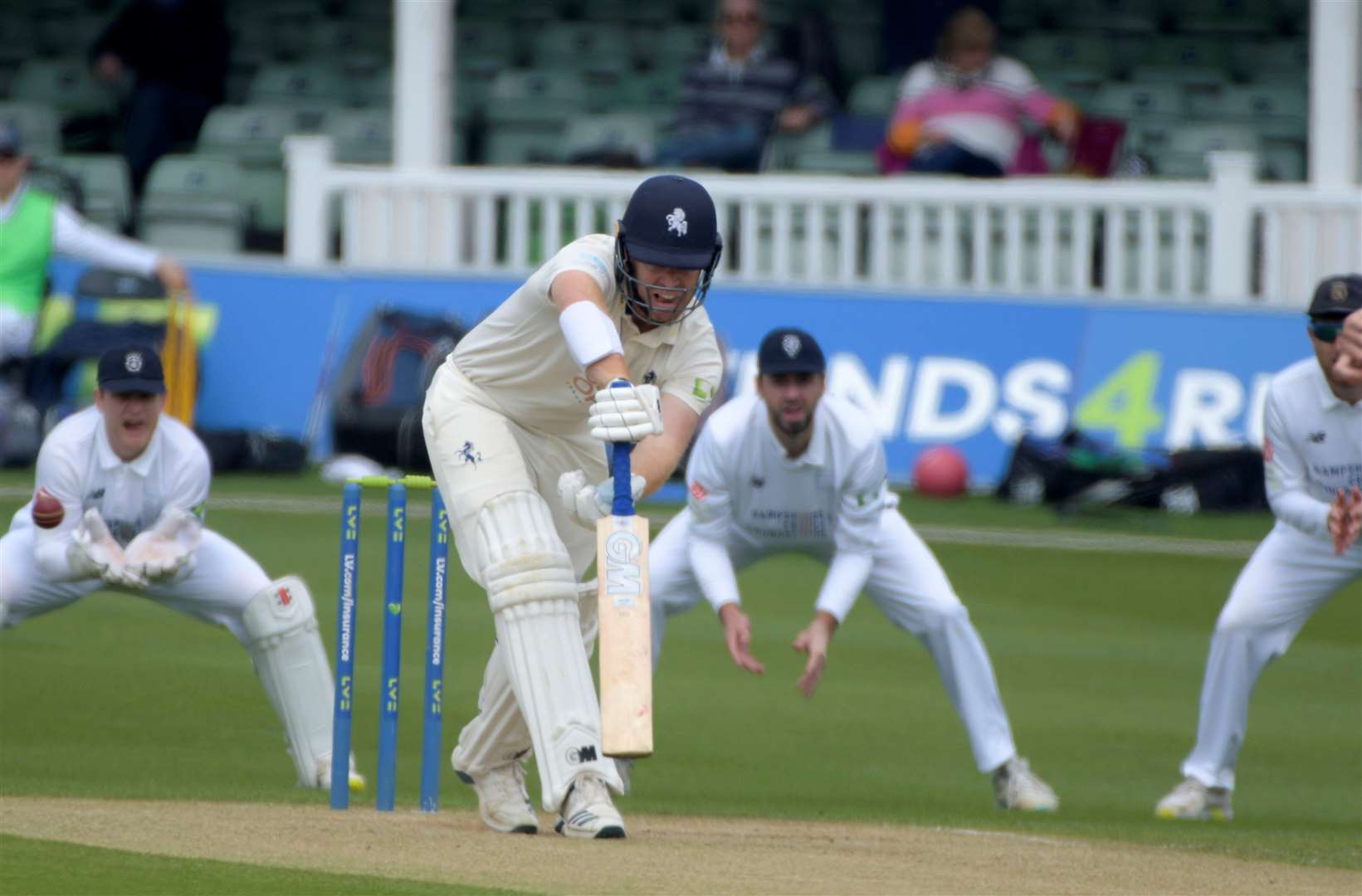 Ben Compton scored a second-innings half-century in Kent’s draw with Hampshire at Canterbury. Picture: Barry Goodwin