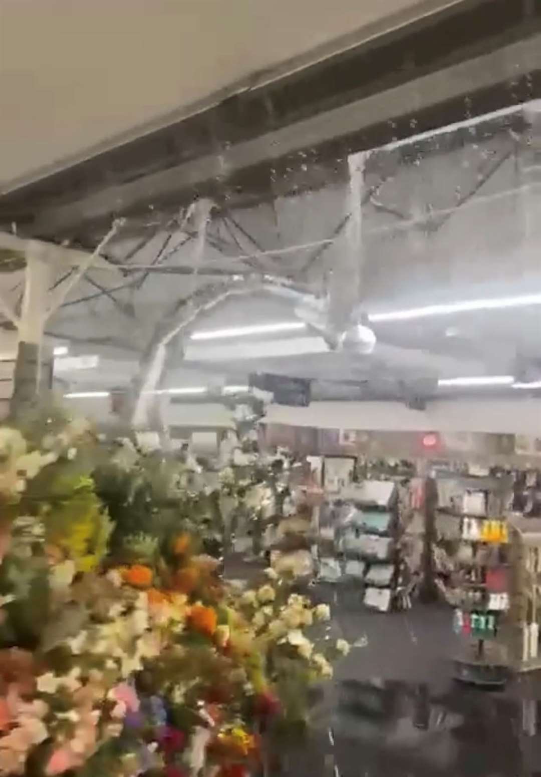 The garden centre was evacuated yesterday due to the flooding. Picture: Jon Hallet