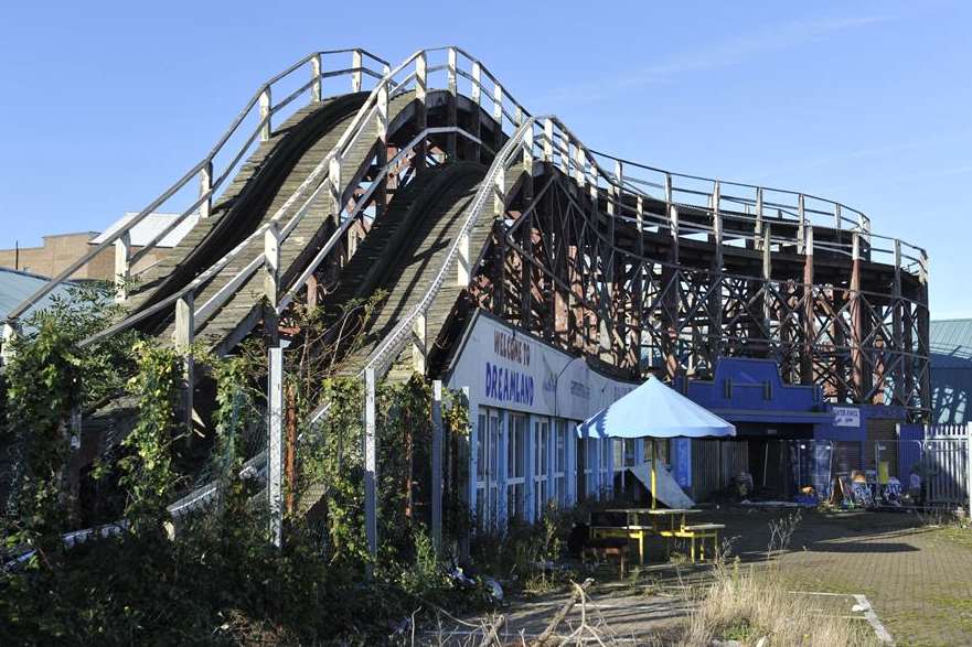 The scenic railway at Dreamland amusement park in Margate