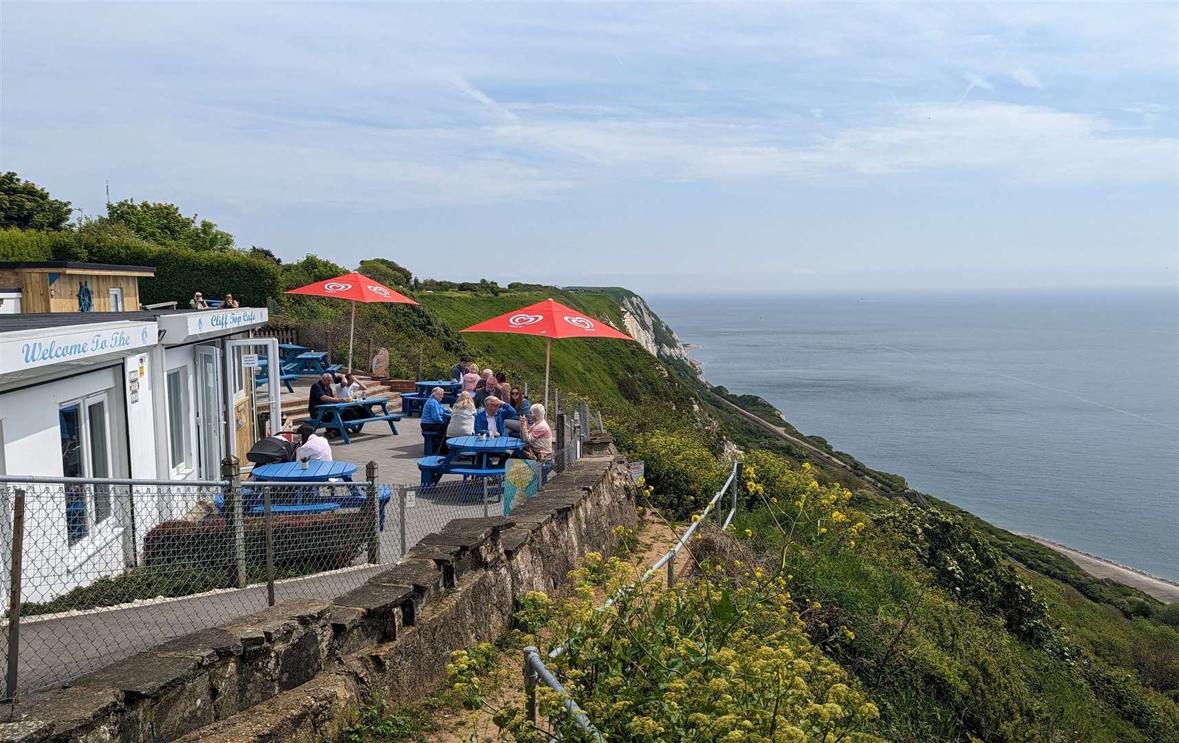 The Clifftop Cafe at Capel-le-Ferne provides a good place to stop and refuel