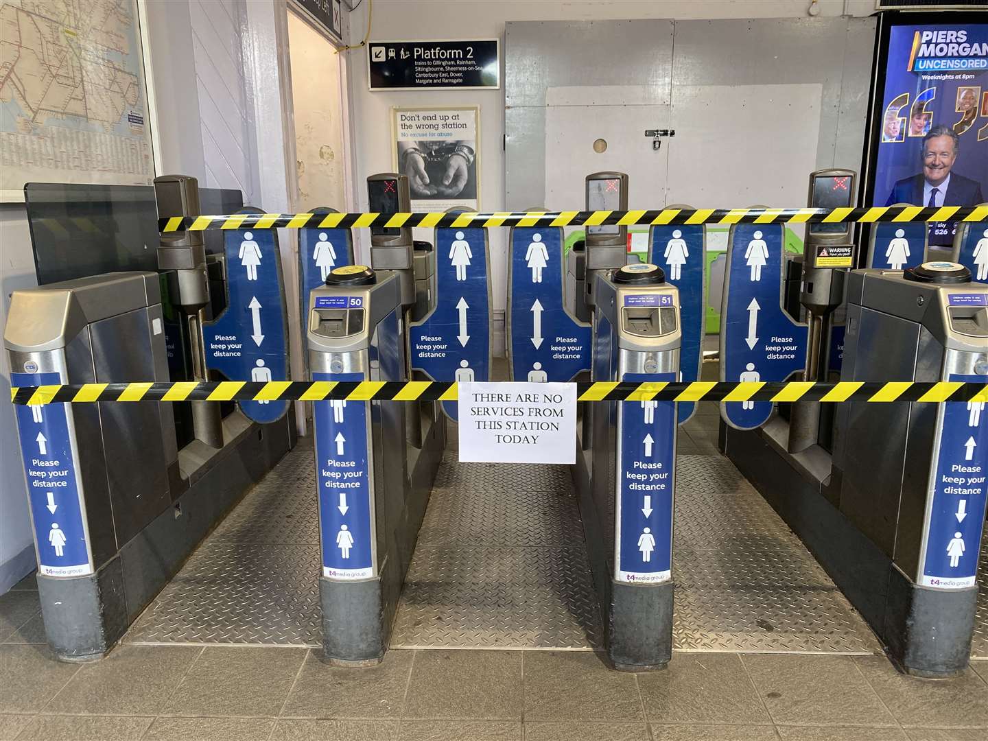 The barriers at Chatham Train Station were closed today. Photo: Abby Shaw