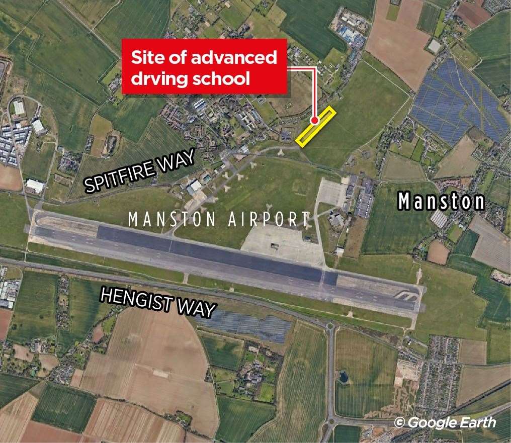 Where the new drift track is located, on land owned by Manston Airport