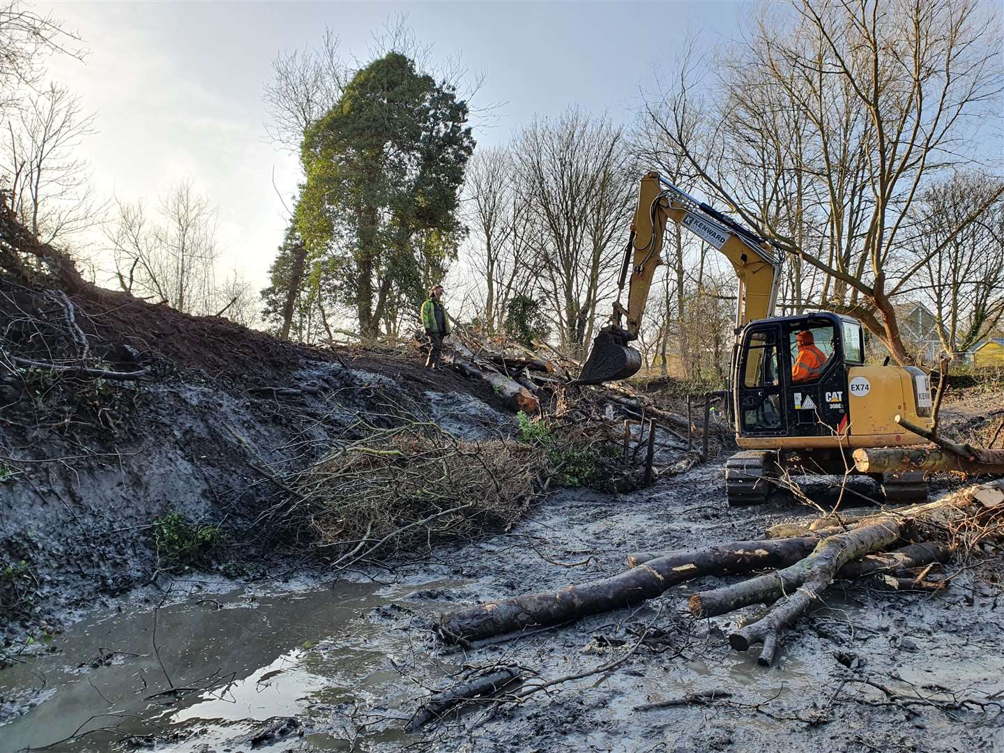 Restoration work is edging towards completion along the River Darent, near Dartford Photo: South East Rivers Trust