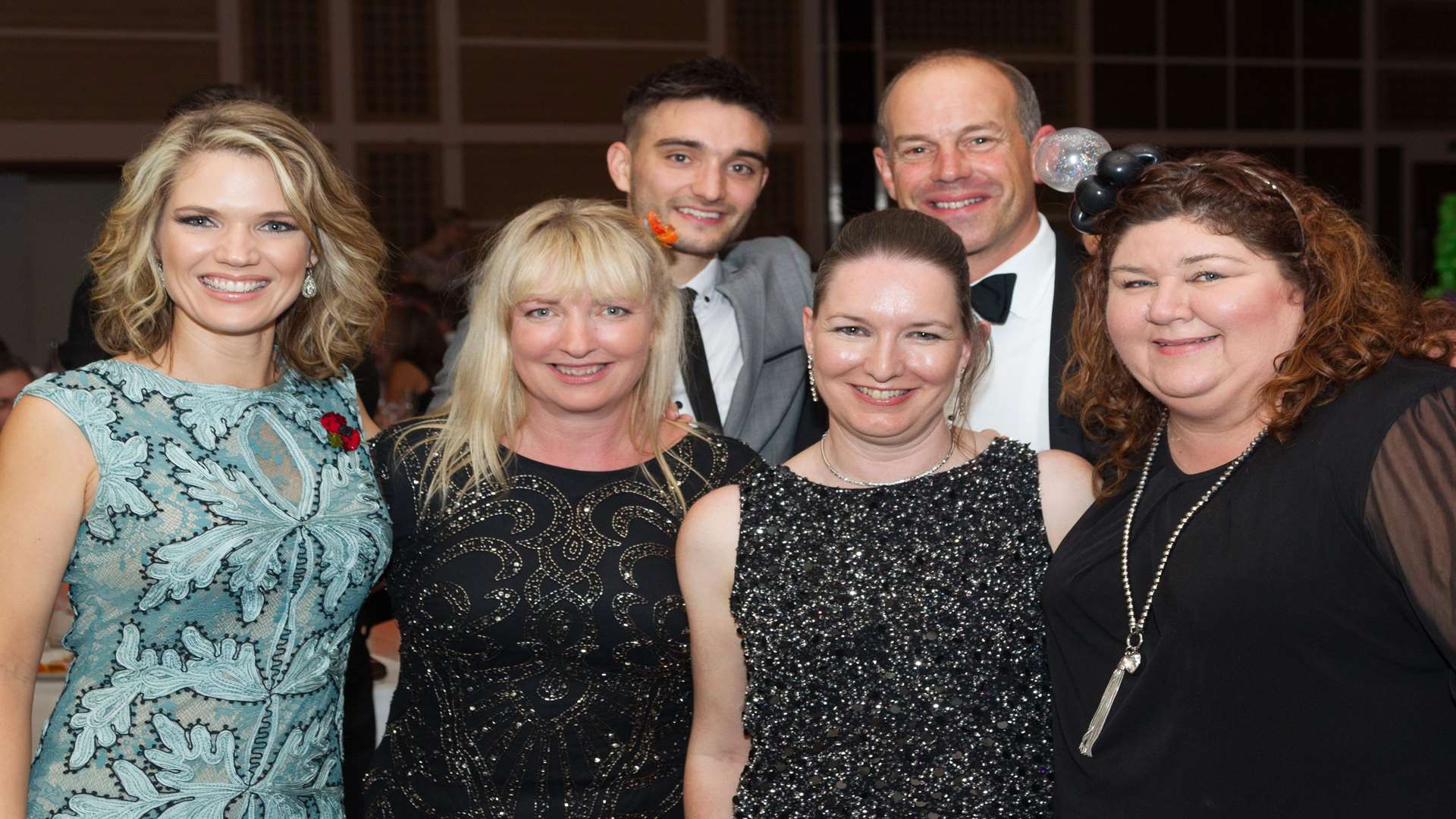 (back row, l-r)) Tom Parker and Phil Spencer; (front row, l-r) Charlotte Hawkins, Rachel Holweger (Director Fundraising, ellenor), Claire Cardy (Chief Executive, ellenor) and Cheryl Fergison