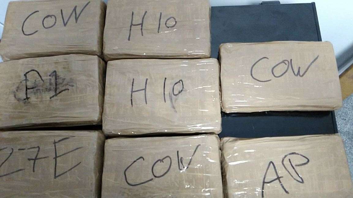 Blocks of cocaine recovered by police