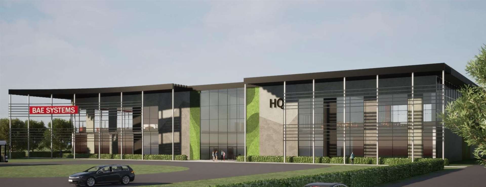 A 3D image showing a new office building on the BAE Systems site in Rochester. Picture: Cassidy and Ashton