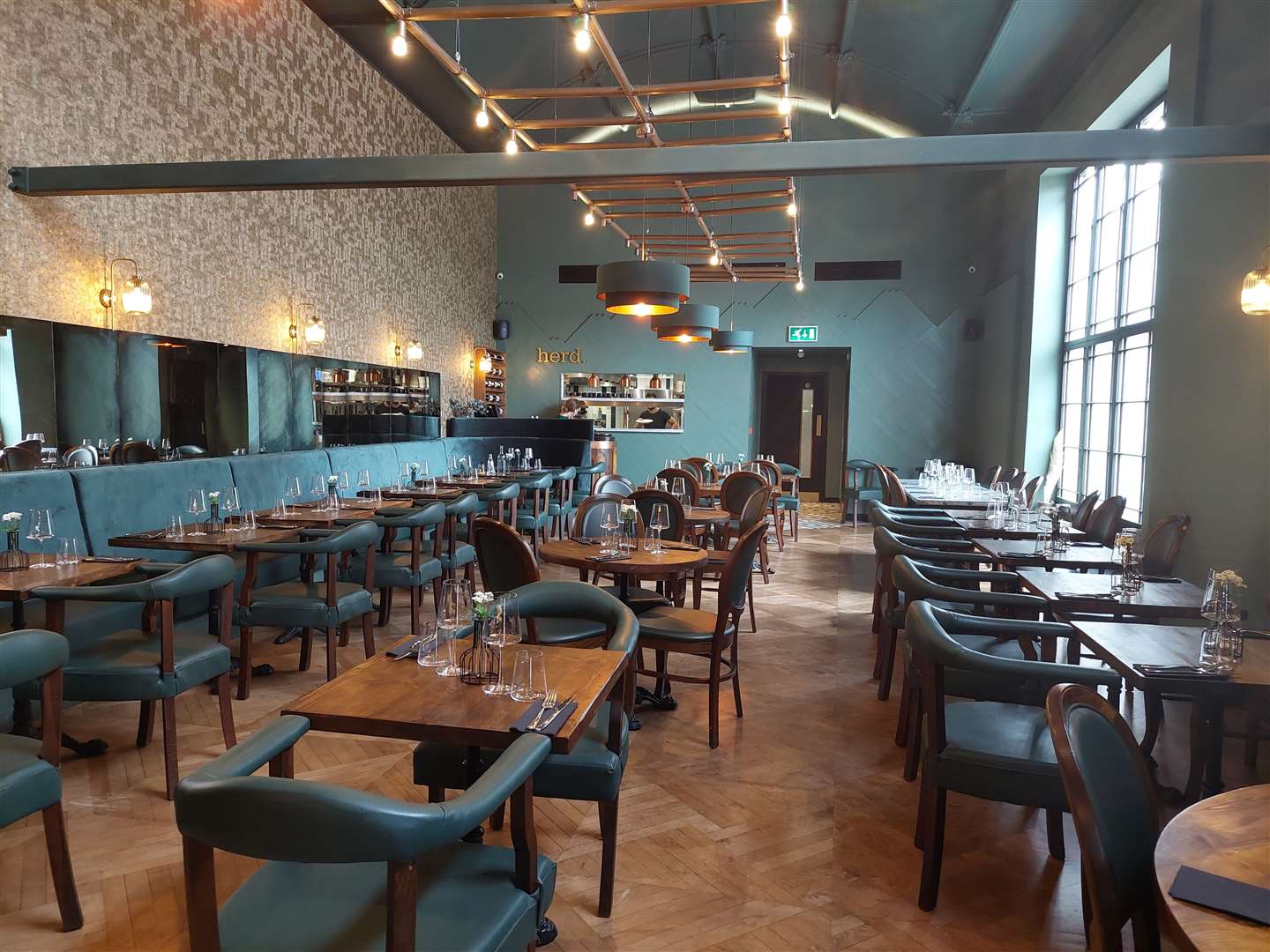 The restaurant feels spacious and well laid-out