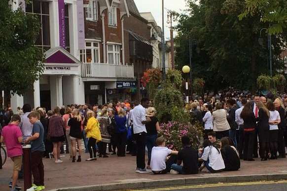 People outside the shopping centre. Picture @FunctionBeauty