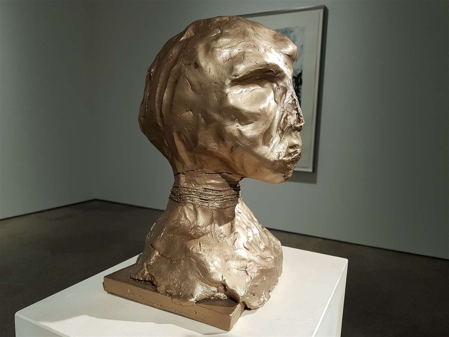 Tracey Emin's bronze busts provide the only splashes of colour to the exhibition
