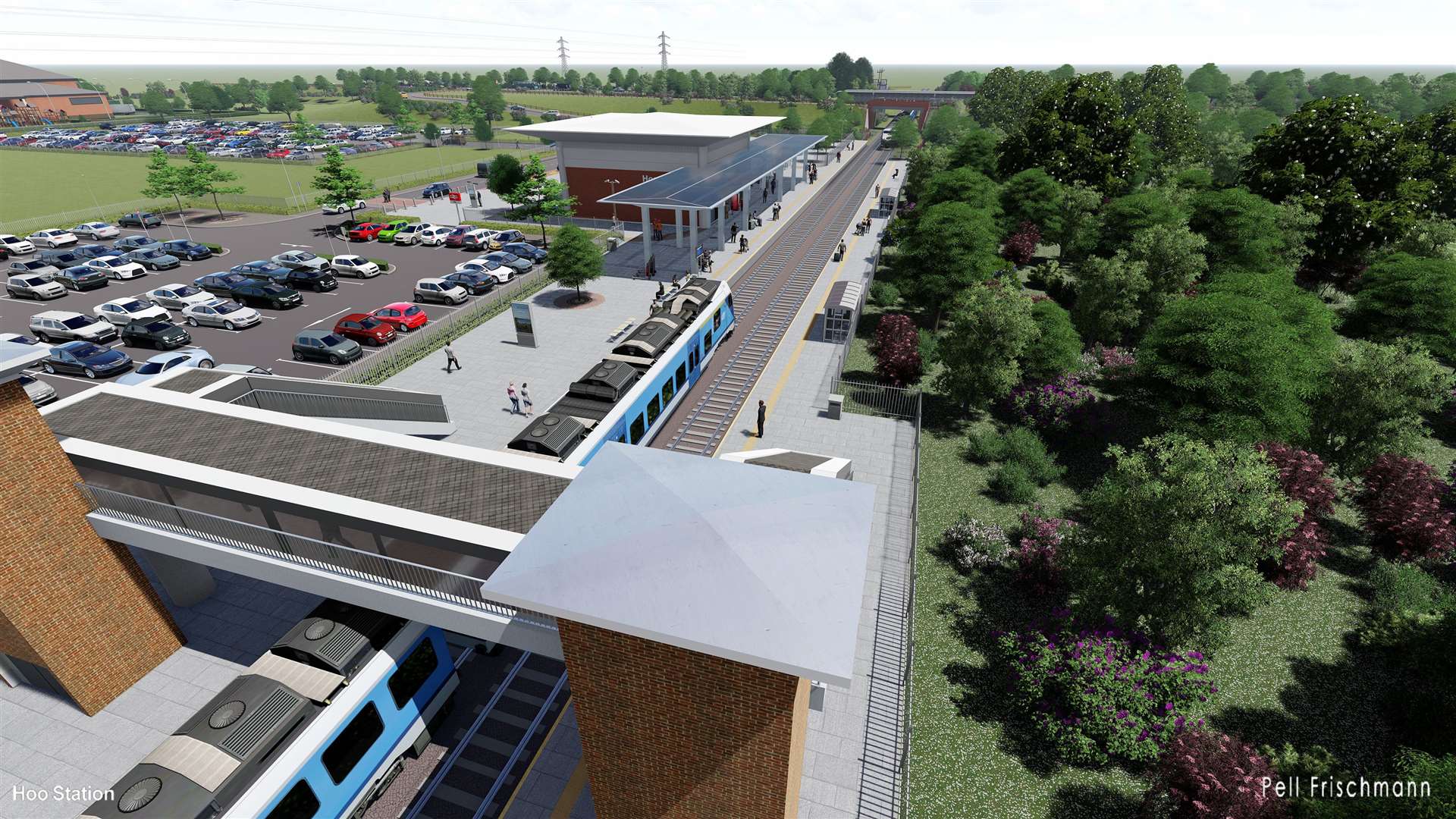 The HIF development on Hoo includes a £60m railway station at Sharnal Street