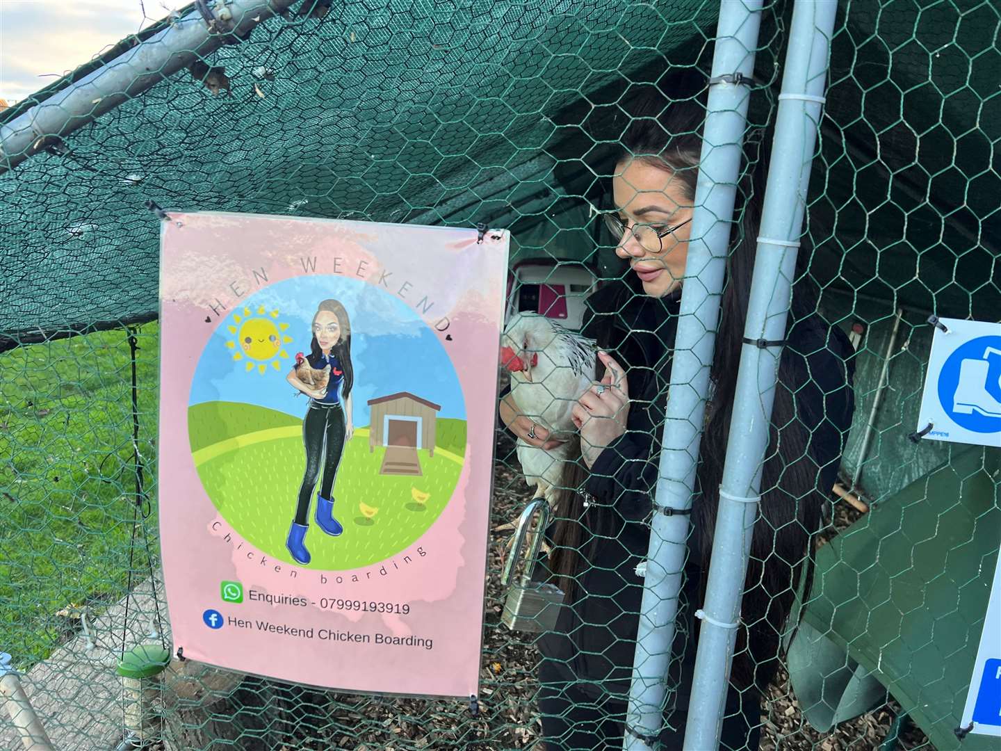 Katriona Shovlin with one of the guests at her all-inclusive hen hotel in Upchurch. Picture: Megan Carr