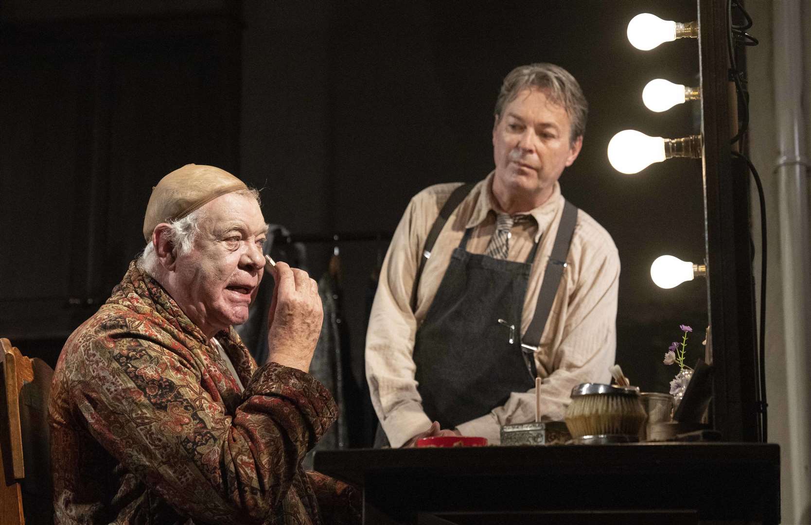 Matthew Kelly's 'Sir' is served by Julian Clary's Norman, The Dresser Picture: Alastair Muir