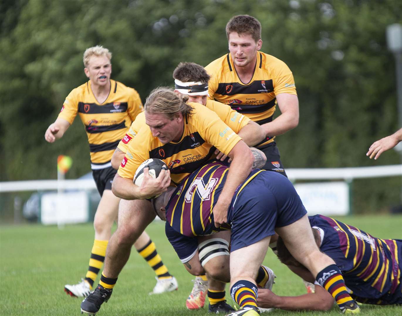 Royce Cadman of Canterbury surges forward on Saturday Picture: Phillipa Hilton