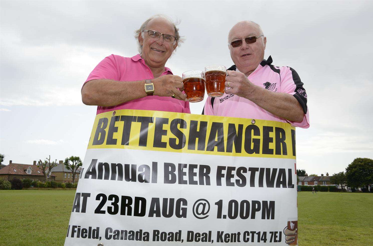 Deal & Betteshanger Rugby Club are stocking up for the 10th annual beer festival on Saturday. Events director Serg Orlov and club president Dave Rose sample just a few.