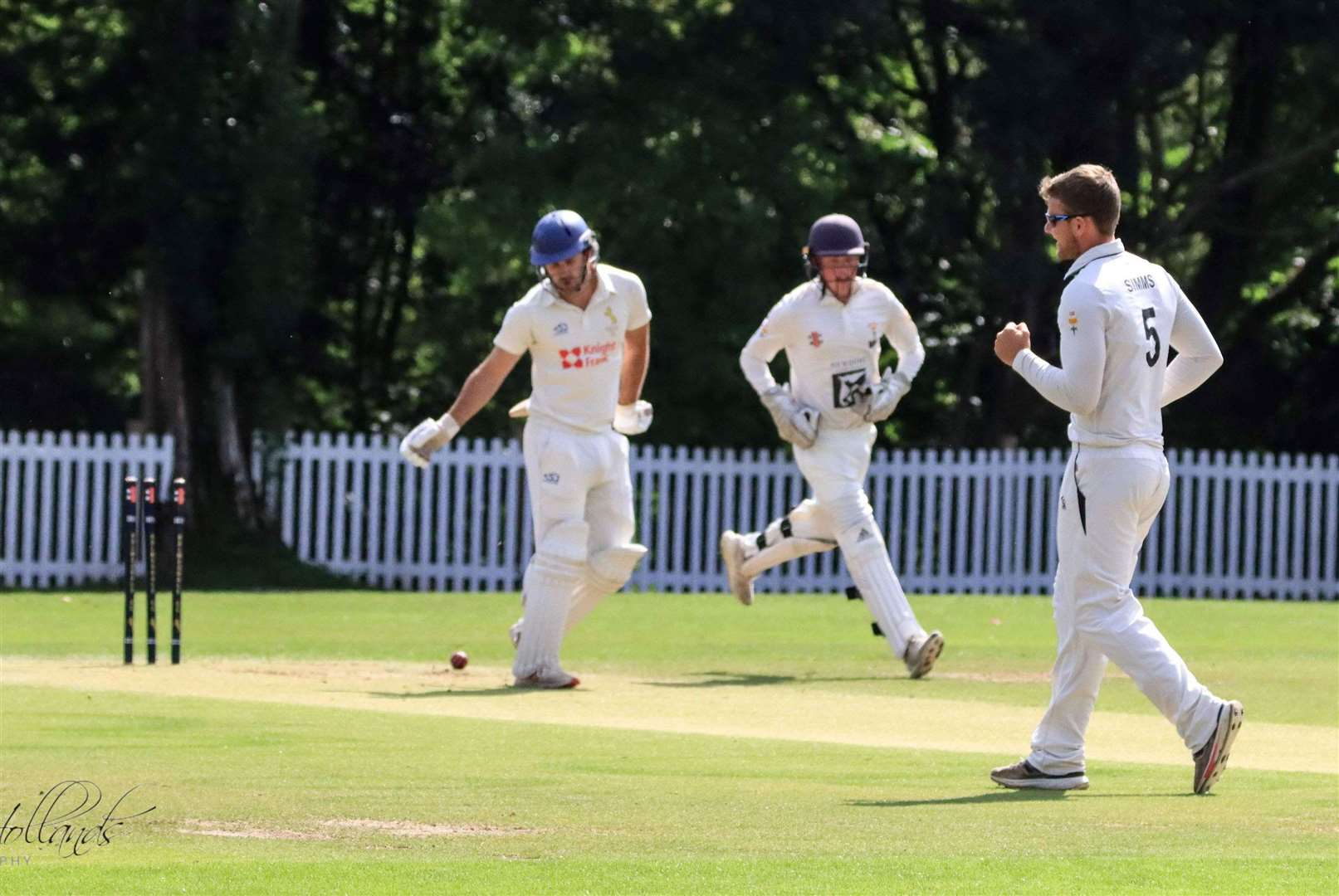 Jack Laraman claimed figures of 5-17 from 3.5 overs in Holmesdale's measly 78 all out Picture: Allen Hollands