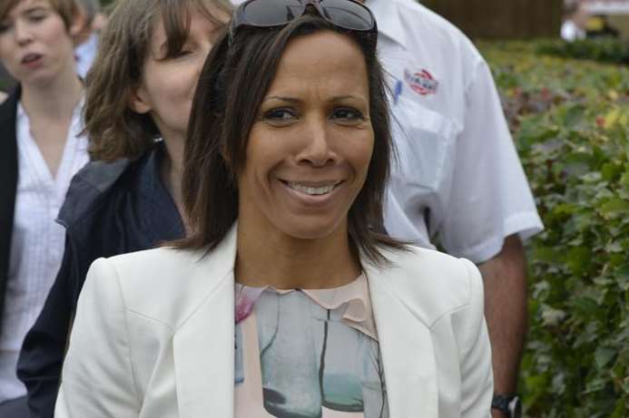 Dame Kelly Holmes arrives at the Kent County Show