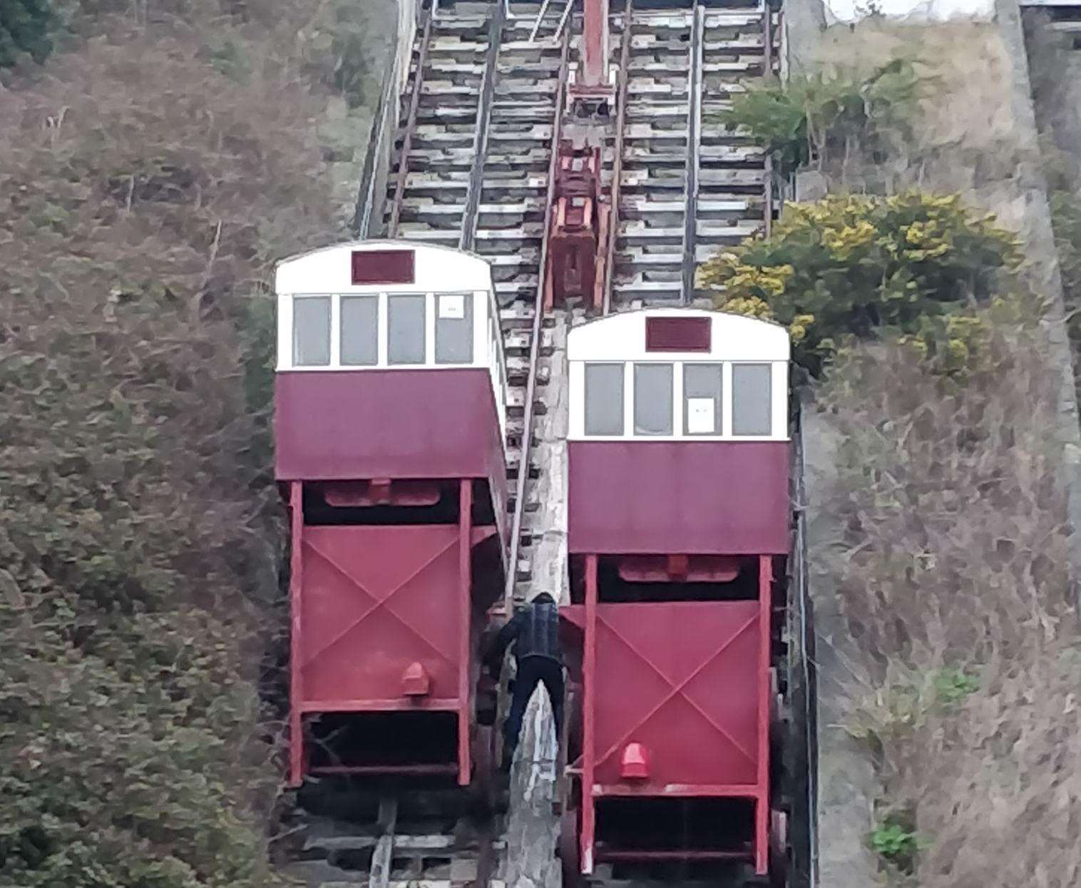 Police confirmed that work is taking place on the Leas Lift today. (6235732)
